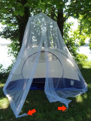Tedderfield's conical mosquito net makes a great tent mosquito net for extra bug protection.